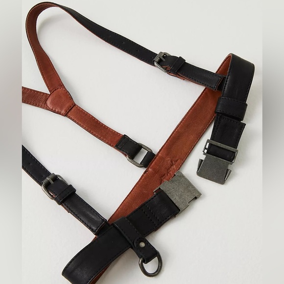 NWT Free People Motorsport Harness Jet Black - Picture 3 of 5